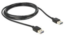 DeLOCK 1m USB 2.0 A USB кабель USB A Черный 83460