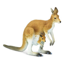 Животные, птицы, рыбы и рептилии sAFARI LTD Kangaroo With Joey Figure