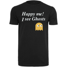Мужские футболки MISTER TEE Happy Me I See Ghosts Short Sleeve Round Neck T-Shirt