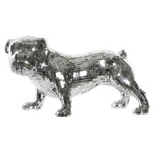 Decorative Figure DKD Home Decor English Silver Bulldog Resin Modern (45,5 x 21,5 x 25 cm)