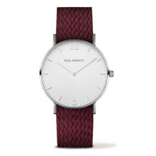 Мужские наручные часы с ремешком мужские наручные часы с красным текстильным ремешком Paul Hewitt PH-SA-S-ST-W-19S ( 39 mm)