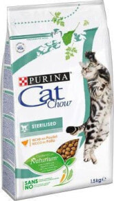 Сухие корма для кошек сухой корм для кошек Purina, CAT CHOW, для стерилизованных, с мясом, 1.5 кг