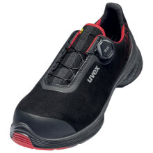 UVEX Arbeitsschutz 68402 - Unisex - Adult - Safety shoes - Black - Red - S3 - SRC - ESD - Speed laces