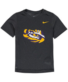 Nike big Boys and Girls Anthracite LSU Tigers Logo Legend Performance T-shirt
