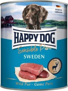 Купить влажные корма для собак Happy Dog: Happy Dog PUSZKA dla psa - Sweden (dziczyzna) 800g