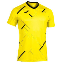 Мужские спортивные футболки мужская спортивная футболка желтая с логотипом JOMA Tiger III Short Sleeve T-Shirt