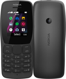 Push-button phones 110 - bar - Dual SIM - 4.5 cm (1.77&quot;) - 0.3 MP - 800 mAh - Black