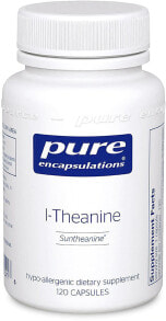 Аминокислоты Pure Encapsulations l-Theanine Пищевая добавка с  l-теанин для расслабления и эмоционального спокойствия 120 капсул