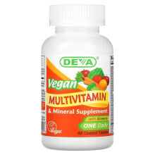 Витаминно-минеральные комплексы deva, Vegan Multivitamin & Mineral Supplement, One Daily, 90 Coated Tablets