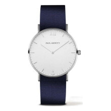 Аналоговые мужские наручные часы с синим текстильным ремешком Paul Hewitt PH-SA-S-ST-W-N-20
