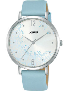 Женские наручные часы женские наручные часы с голубым кожаным ремешком Lorus RG297TX9 ladies 36mm 5ATM