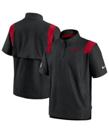 Nike men's Black Atlanta Falcons Sideline Coaches Short Sleeve Quarter-Zip Jacket