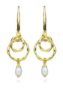 Серьги luxury gold-plated earrings with pearls EP000169