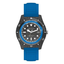 Мужские наручные часы с ремешком Мужские наручные часы с синим резиновым ремешком Nautica NAPIBZ002 ( 46 mm)