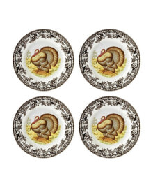 Spode woodland Turkey 4 Piece Salad Plates, Service for 4