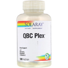 Антиоксиданты Solaray QBC Plex Quercetin, Bromelain, Vitamin C Комплекс с кверцетином, бромелайном и витамином С 120 вегетарианских капсулы