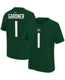Nike big Boys Sauce Gardner Green New York Jets Player Name and Number T-shirt