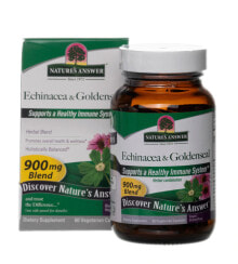 Эхинацея nature's Answer Echinacea and Goldenseal -- Эхинацея и золототысячник - 60 вегетарианских капсул