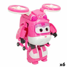 Transformable Super Robot Super Wings Dizzy Helicopter 10,5 x 13,5 x 14,5 cm Pink (6 Units)