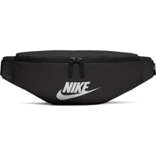 Мужские поясные сумки Мужская поясная сумка текстильная черная спортивная Nike Heritage Hip Pack