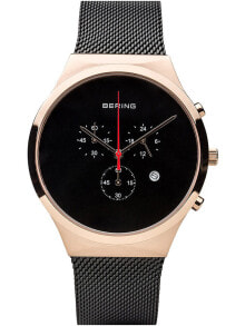 Мужские наручные часы с браслетом Мужские наручные часы с серебряным браслетом Bering 14740-166 Classic Chronograph 40mm 3ATM