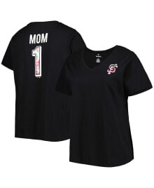 Profile women's Black San Francisco Giants Mother's Day Plus Size Best Mom Ever V-Neck T-shirt