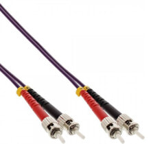 Кабели и разъемы для аудио- и видеотехники InLine 81525P волоконно-оптический кабель 25 m OM4 2x ST Purple,Black,Red