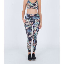 HURLEY Wispy Leaves Side Pocket 7/8 Leggings