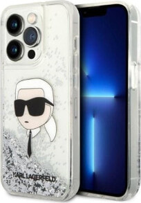 Karl Lagerfeld Etui Karl Lagerfeld KLHCP14XLNKHCH Apple iPhone 14 Pro Max srebrny/silver hardcase Glitter Karl Head