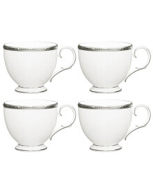 Rochelle Platinum Set of 4 Cups, Service For 4