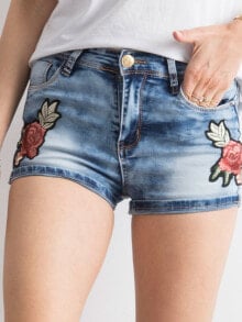 Женские шорты Женские джинсовые короткие шорты с нашивками розы Factory Price