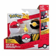 Купить детские игровые наборы и фигурки из дерева Pokemon: Playset Pokémon Clip Belt 'n' Go - Pikachu