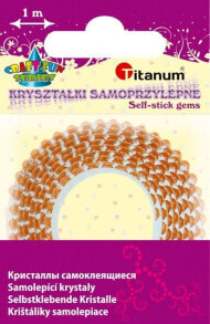 Titanum Taśma z kryształkami TITANUM 12mm/1m pomarańcz Titatnum Kreatywne