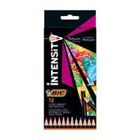 BIC Intensity Premium - Black - Blue - Brown - Green - Light Blue - Orange - Pink - Purple - Red - Violet - White - Yellow - 12 pc(s)