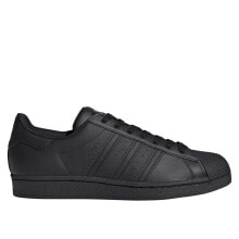 Мужские кроссовки Мужские кроссовки повседневные черные кожаные низкие демисезонные Adidas Superstar