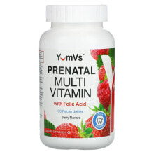 Витамины и БАДы для женщин yum-Vs, Мультивитамины для беременных с фолиевой кислотой, малина, 90 желе с пектином