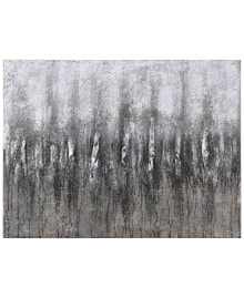 Gray Frequency Textured Metallic Hand Painted Wall Art by Martin Edwards, 30