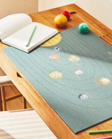 Children’s desk protector with planets