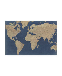 Trademark Global studio W Linen Map I Canvas Art - 15