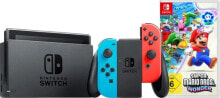 Купить все игровые приставки Nintendo: Nintendo Switch Red/Blue + Super Mario Bros. Wonder