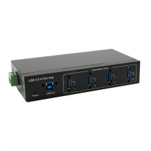 USB 3.2 Hub 4-Port Gen1 inkl.USB Kab inkl.USB-Kabel Din-Rail-Kit VIA - Cable/adapter set - Digital