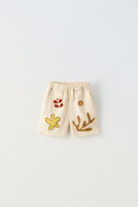 Embroidered bermuda shorts