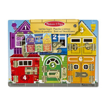 Купить развивающие и обучающие игрушки Melissa & Doug: MELISSA & DOUG Latches Wooden Activity Board