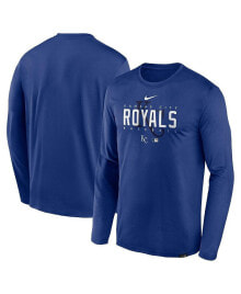 Nike men's Royal Kansas City Royals Authentic Collection Team Logo Legend Performance Long Sleeve T-shirt