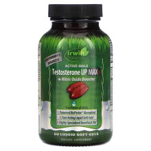 Active-Male, Testosterone Up Max 3 + Nitric Oxide Booster, 60 Liquid Soft-Gels