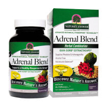 Растительные экстракты и настойки Nature's Answer Adrenal Blend Успокаивающий комплекс с родиолой и ашвагандой для здоровой реакции на стресс 90 растительных капсул