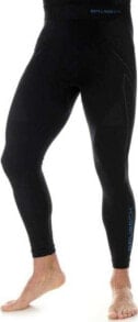 Мужское спортивное термобелье brubeck LE11840A Spodnie męskie THERMO z długą nogawką czarny/niebieski S