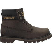 Спортивная одежда, обувь и аксессуары мужские ботинки высокие демисезонные коричневые кожаные Caterpillar Colorado