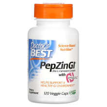 Цинк doctor's Best, PepZin GI, Zinc-L-Carnosine Complex, 120 Veggie Caps