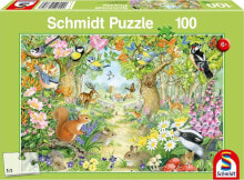 Детские развивающие пазлы schmidt Spiele Puzzle 100 Leśne zwierzęta G3